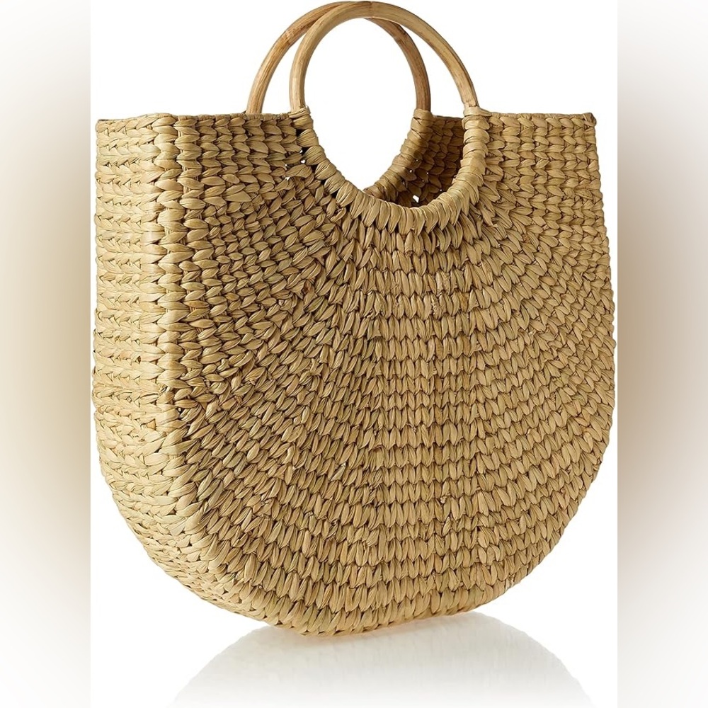 Jileen Top Handle Straw Bag - Picture 2 of 8